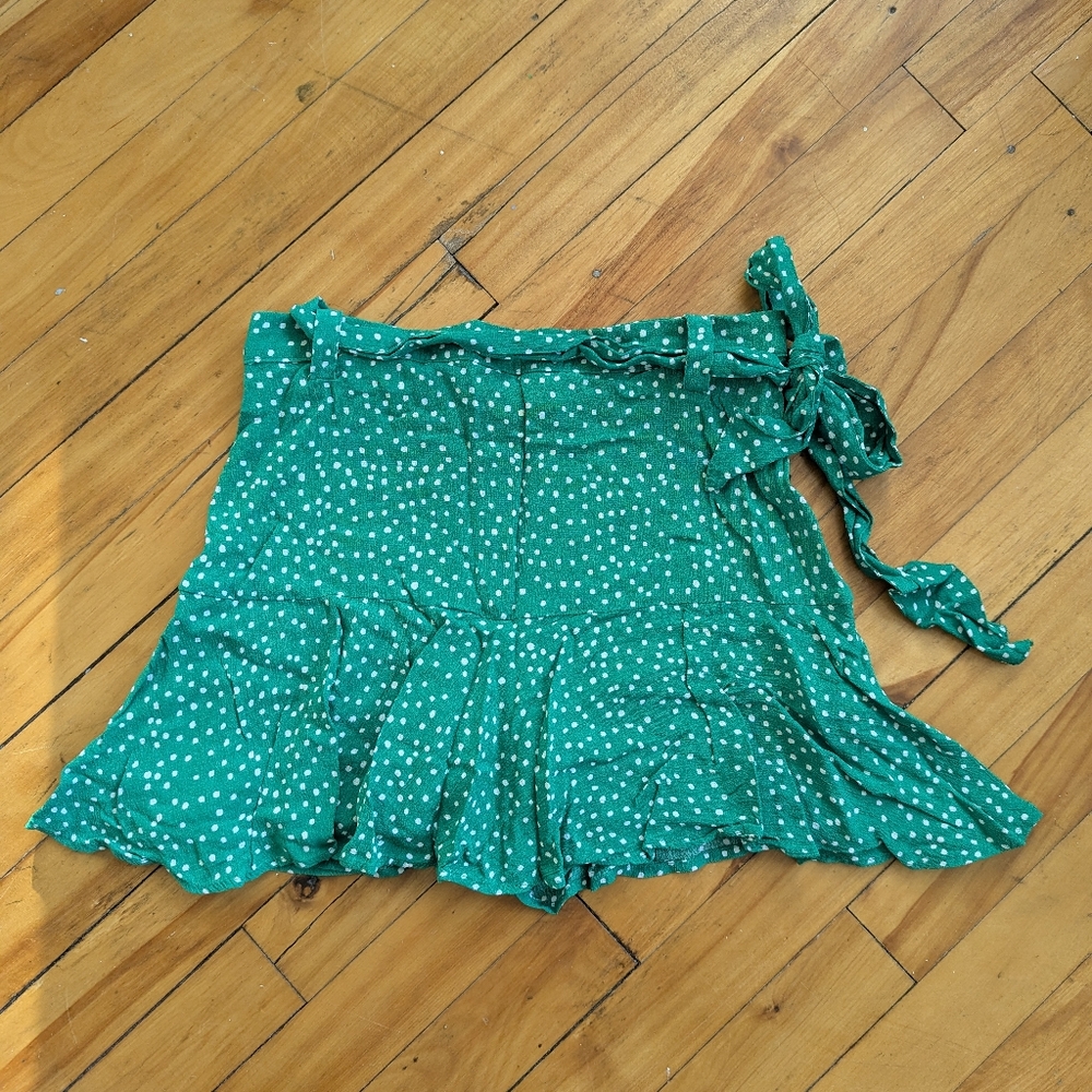 Zara Green Skort with White Dots